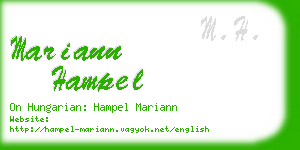 mariann hampel business card